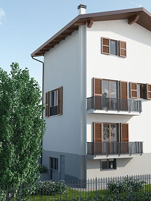 Rendering Architettonico Fotorealistico Palazzina Milano